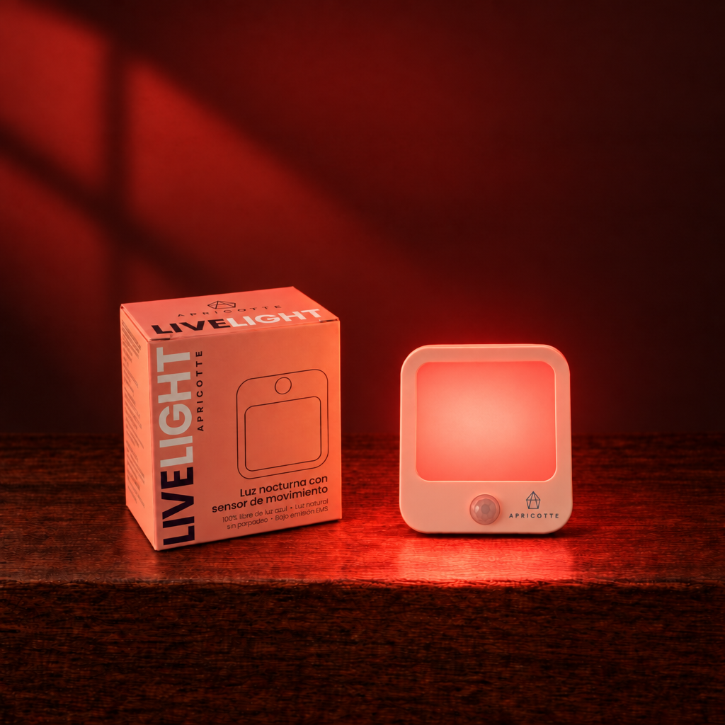Luz roja de enchufe con sensor de movimiento