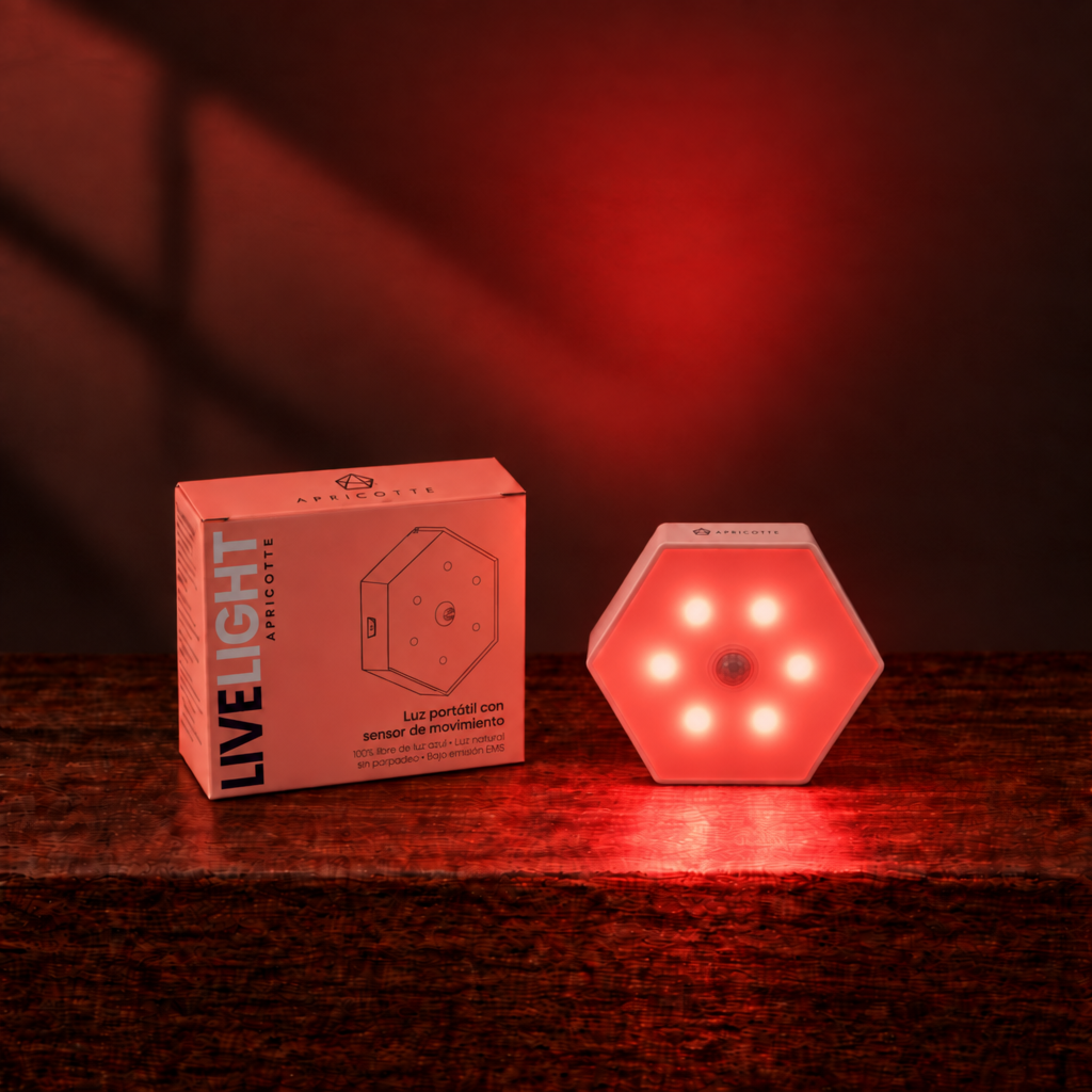 Luz roja portátil con sensor de movimiento – recargable