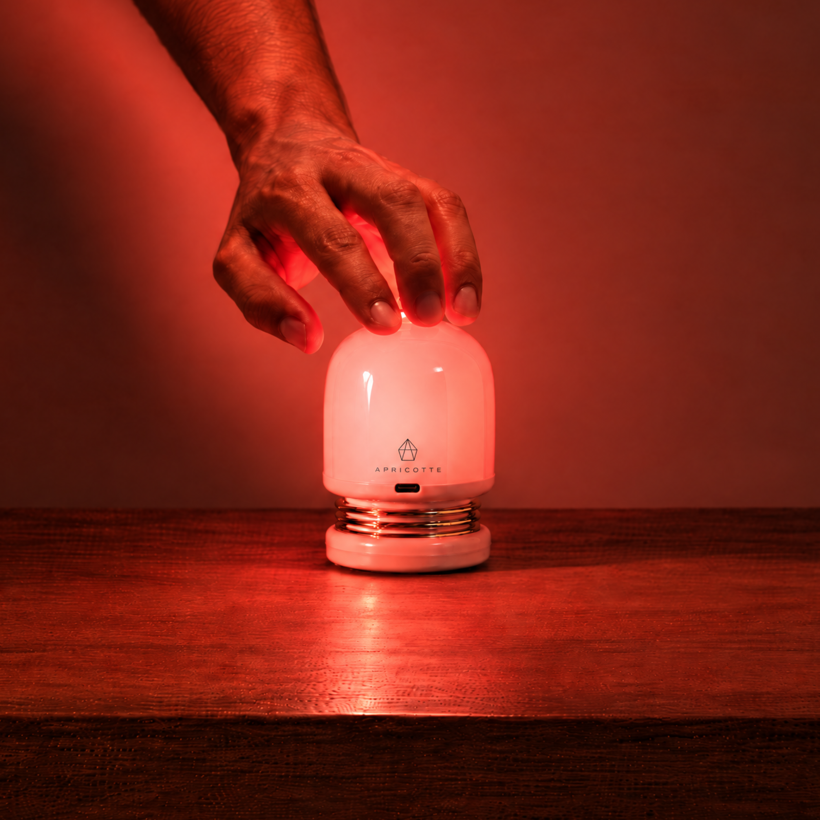 Lámpara luz roja portátil tipo PUSH – recargable