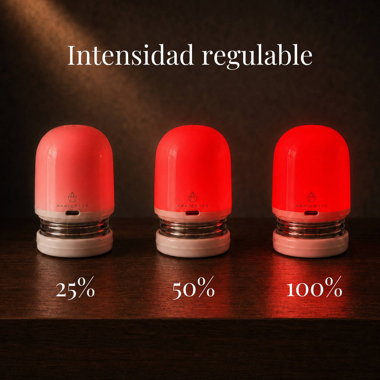 Lámpara luz roja portátil tipo PUSH – recargable