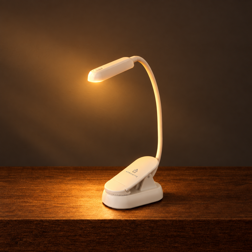 Pinza lámpara luz ámbar cálida - recargable