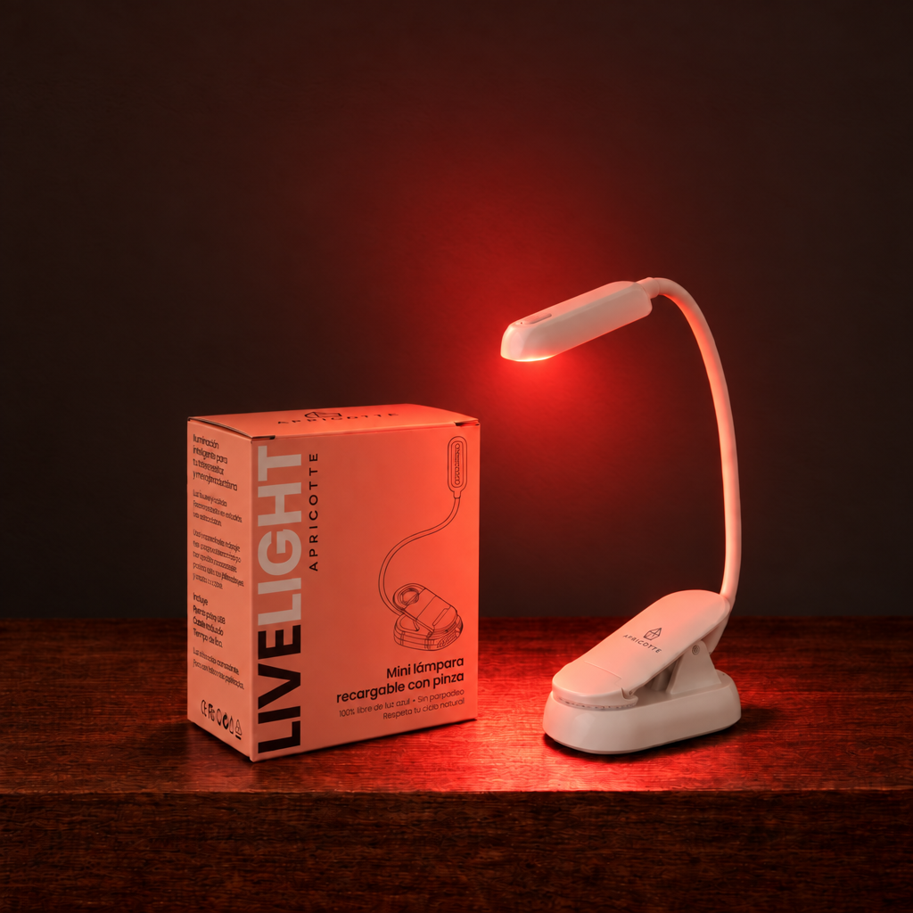 Pinza lámpara luz roja - recargable